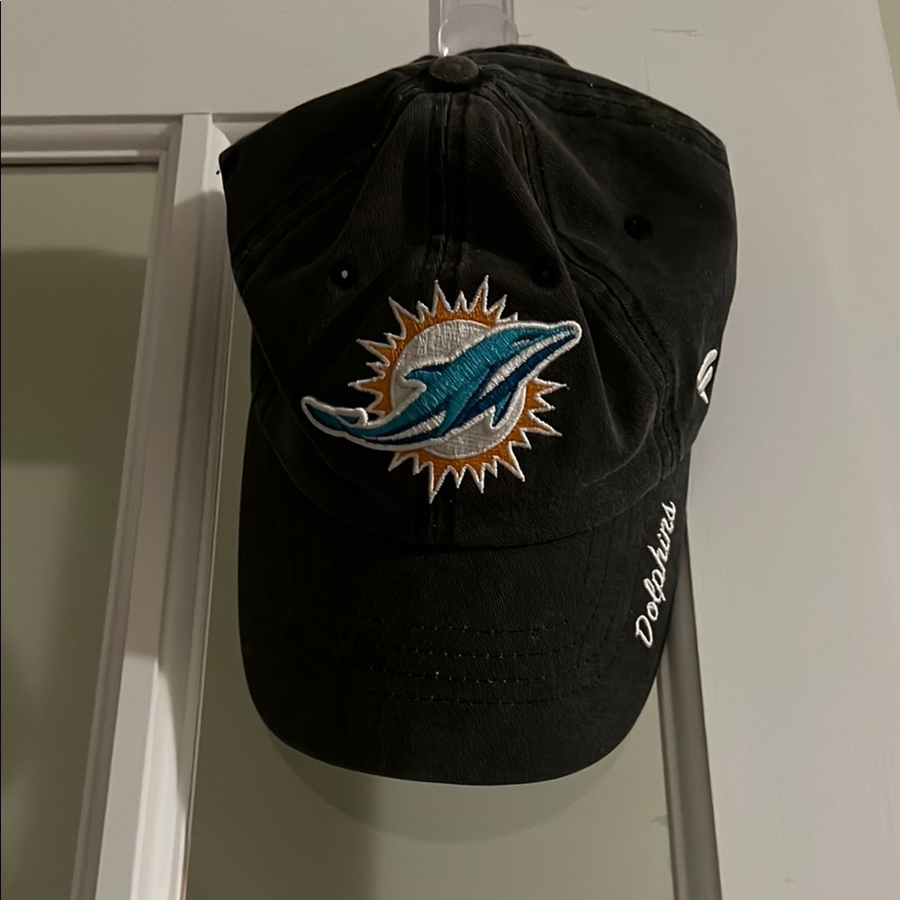 Dark Grey Miami Dolphins Logo Cap